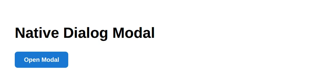 The page this code makes: A complete, accessible modal in a few lines